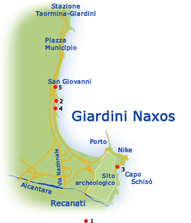Mappa: Hotel a Giardini Naxos
