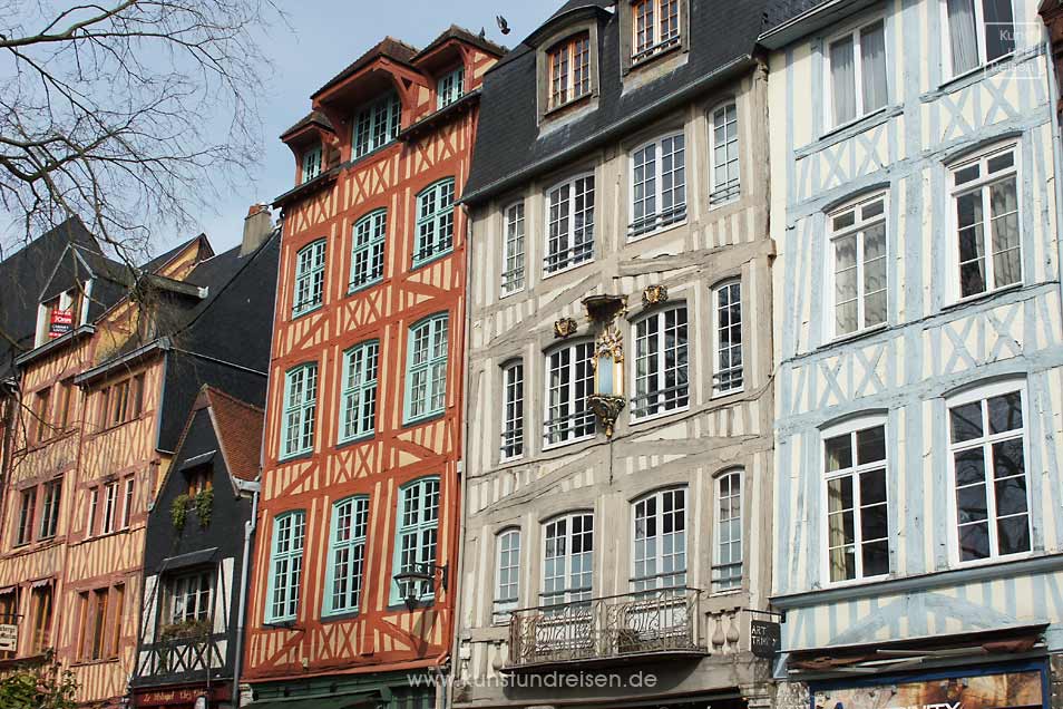 Fachwerkhäuser in Rouen Normandie Frankreich