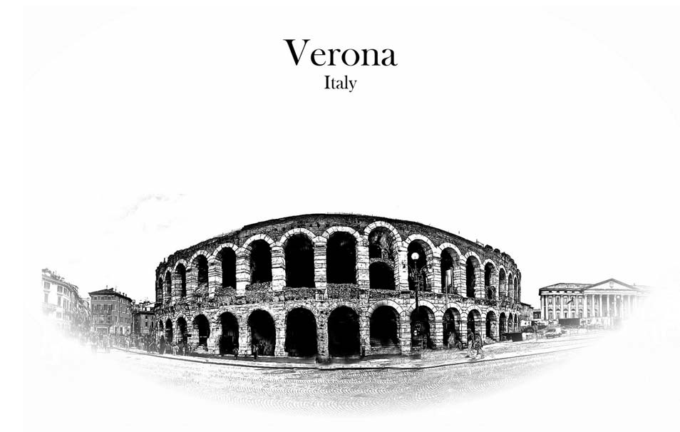 Zeichnung Arena Verona