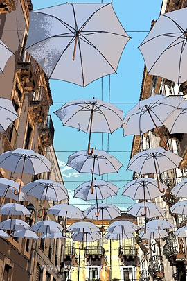 Artfilter - Comic Style, Schirme, Catania, Sizilien