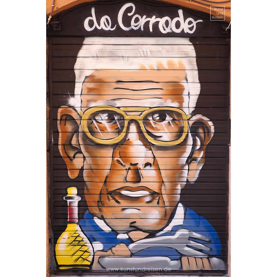 Street Art Stencil Hostaria da Corrado Rom