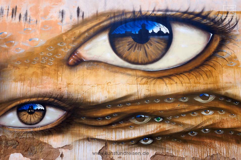 Street Art Mural Augen, Rom