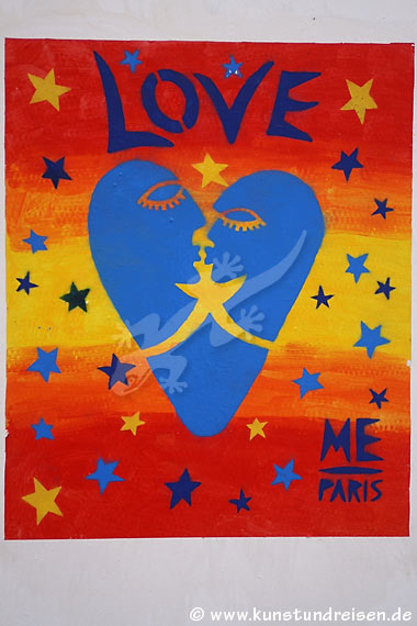 Parigi, Montmartre - Stencil (disegno con lo stampino)