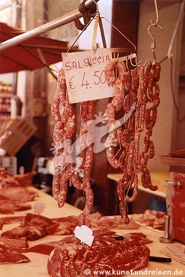 Sizilianische Bratwurst, Fischmarkt - Catania