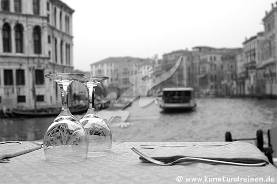 schwarz-weiß: Canal Grande, Venedig
