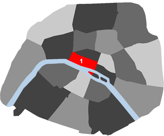 Karte 1. Pariser Arrondissement
