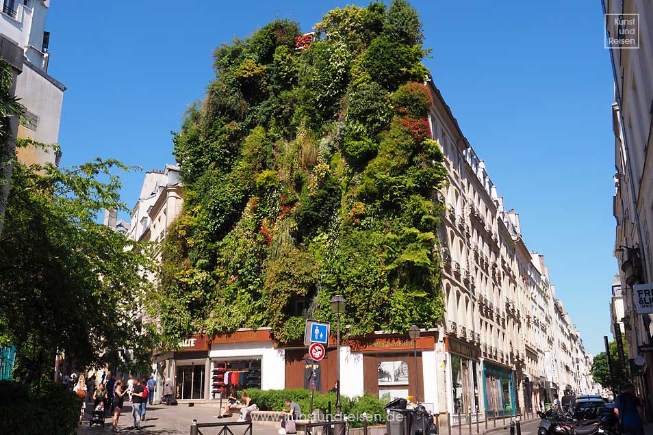 L'Oasis d'Aboukir gr&uuml;ne Hauswand 2. Arrondissement Paris