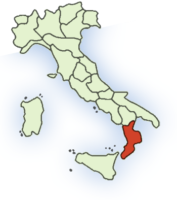 Kalabrien in Italien, Karte