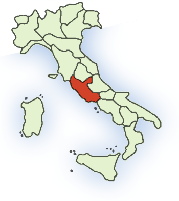 Latium in Italien, Karte