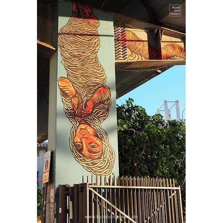 Street Art urbane Kunst Sopraelevata Genua