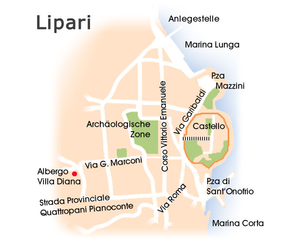 Stadtplan: Lipari, Lipari