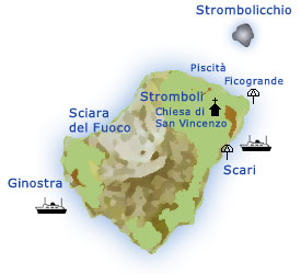Landkarte: Stromboli