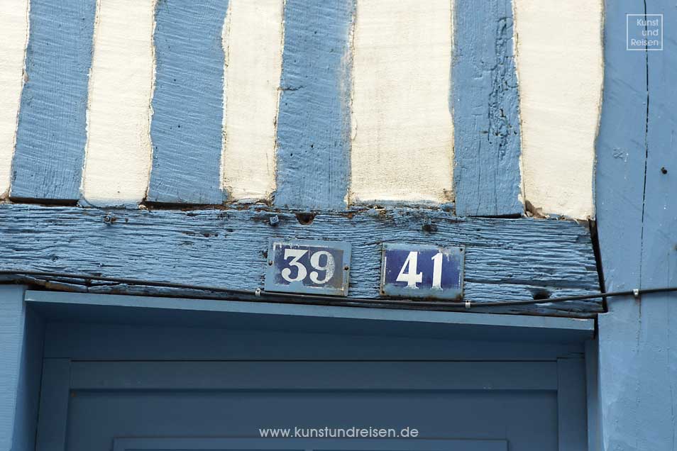 Fachwerk blau weiß Rouen