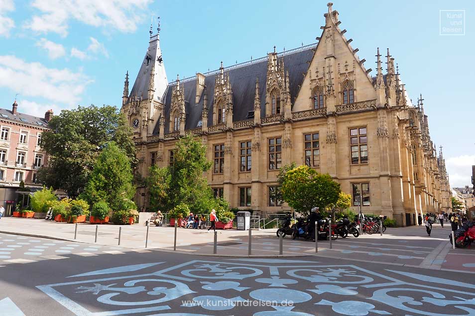 Street Art Justizpalast Bodenmalerei InkOj Rouen