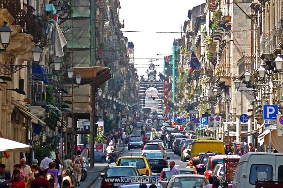 Catania Zentrum Via Giuseppe Garibaldi Sizilien