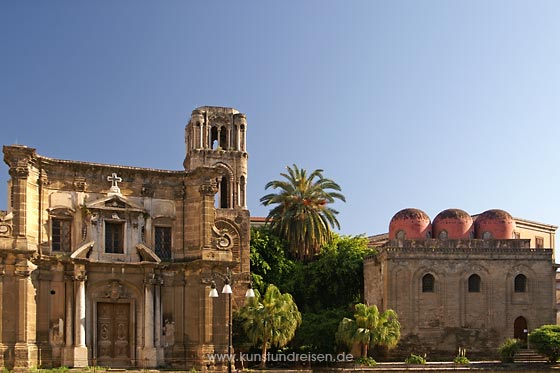 Chiesa di San Cataldo und Chiesa La Martorana in der Altstadt, Palermo