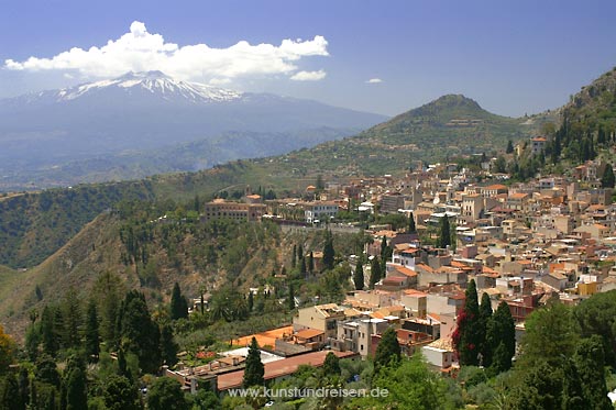 Taormina Stadt Ätna Sizilien